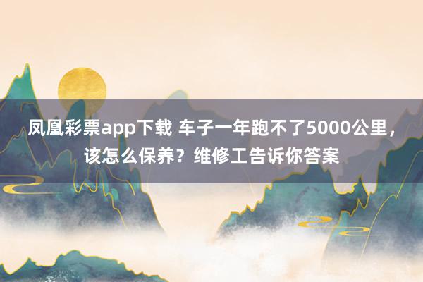 凤凰彩票app下载 车子一年跑不了5000公里，该怎么保养？维修工告诉你答案