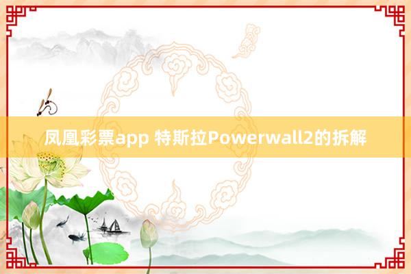 凤凰彩票app 特斯拉Powerwall2的拆解