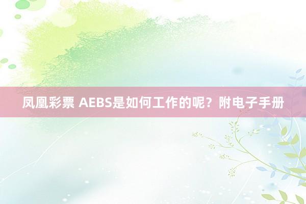 凤凰彩票 AEBS是如何工作的呢？附电子手册