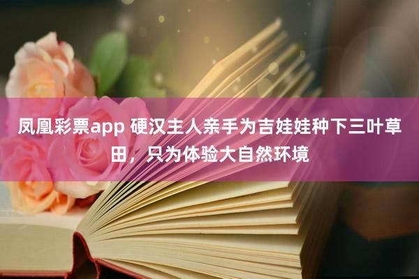 凤凰彩票app 硬汉主人亲手为吉娃娃种下三叶草田，只为体验大自然环境