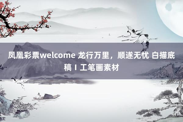凤凰彩票welcome 龙行万里，顺遂无忧 白描底稿Ｉ工笔画素材