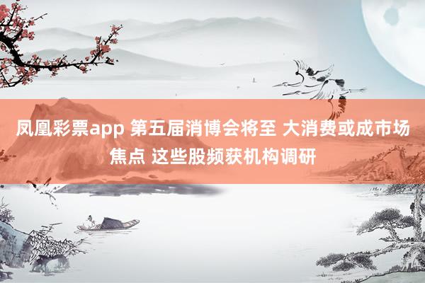 凤凰彩票app 第五届消博会将至 大消费或成市场焦点 这些股频获机构调研