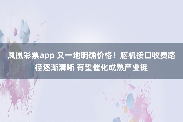 凤凰彩票app 又一地明确价格！脑机接口收费路径逐渐清晰 有望催化成熟产业链