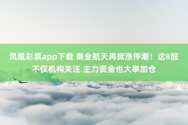 凤凰彩票app下载 商业航天再掀涨停潮！这8股不仅机构关注 主力资金也大举加仓