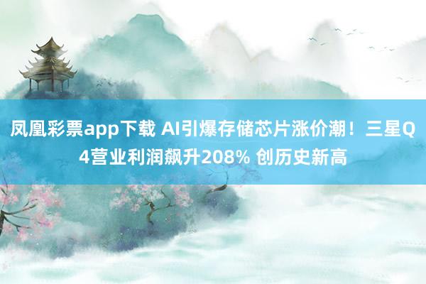 凤凰彩票app下载 AI引爆存储芯片涨价潮！三星Q4营业利润飙升208% 创历史新高
