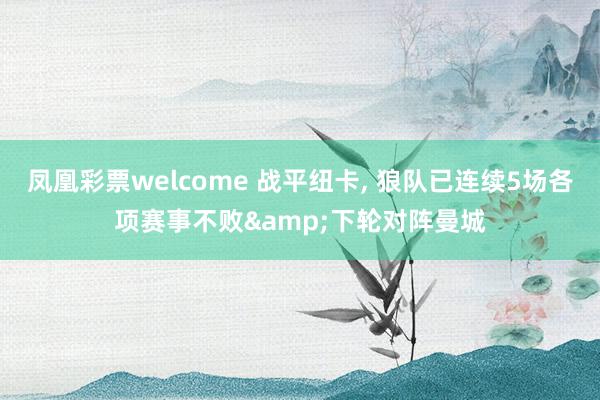 凤凰彩票welcome 战平纽卡, 狼队已连续5场各项赛事不败&下轮对阵曼城