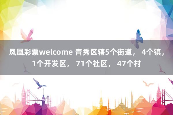 凤凰彩票welcome 青秀区辖5个街道， 4个镇，1个开发区，<a href=
