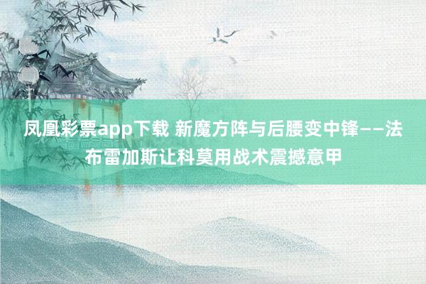 凤凰彩票app下载 新魔方阵与后腰变中锋——法布雷加斯让科莫用战术震撼意甲