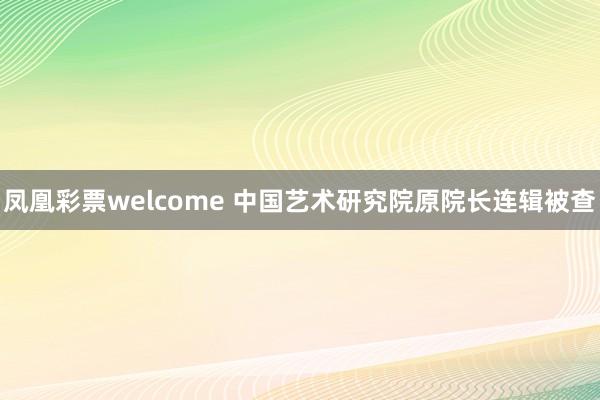 凤凰彩票welcome 中国艺术研究院原院长连辑被查
