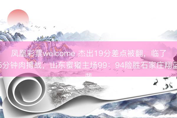 凤凰彩票welcome 杰出19分差点被翻,临了5分钟肉搏战,山东蜜獾主场99:94险胜石家庄翔蓝